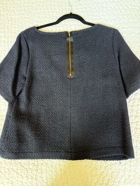 ASOS Textured Short-Sleeve Top in Black